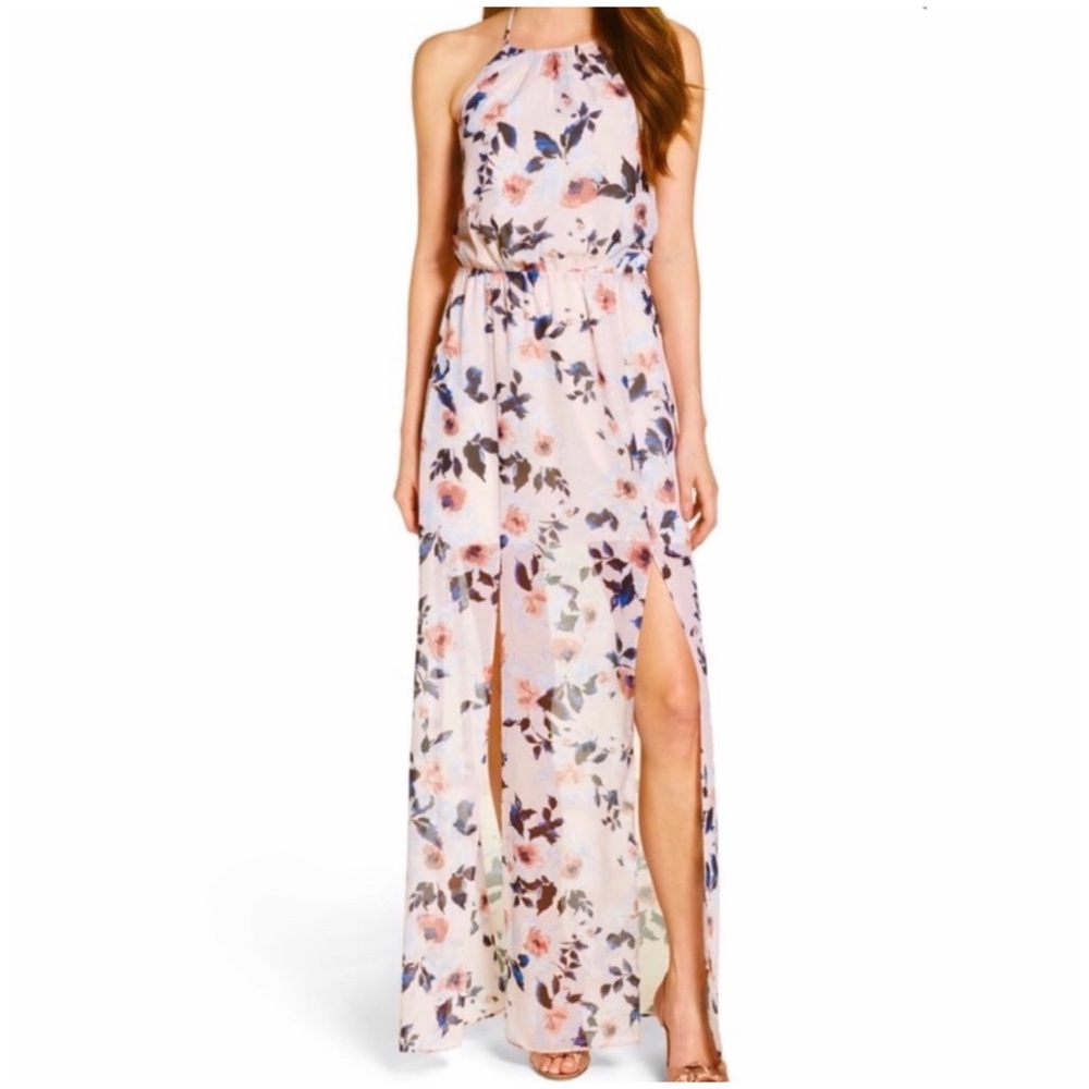 Maxi Dress Halter Floral Ali Jay Nordstrom Lulus Women’s Medium